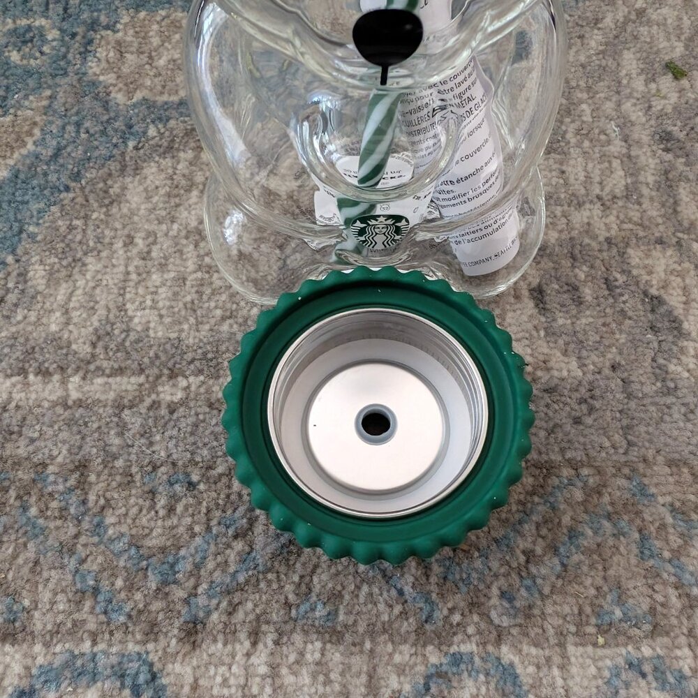 STARBUCKS Bearista Bear Glass Tumbler Cold Cup With Straw Holiday 2026 - Picture 11 of 14